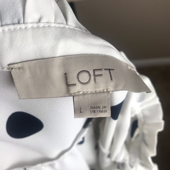 LOFT POLKA DOT SLEEVLESS BLOUSE - Picture 6 of 8